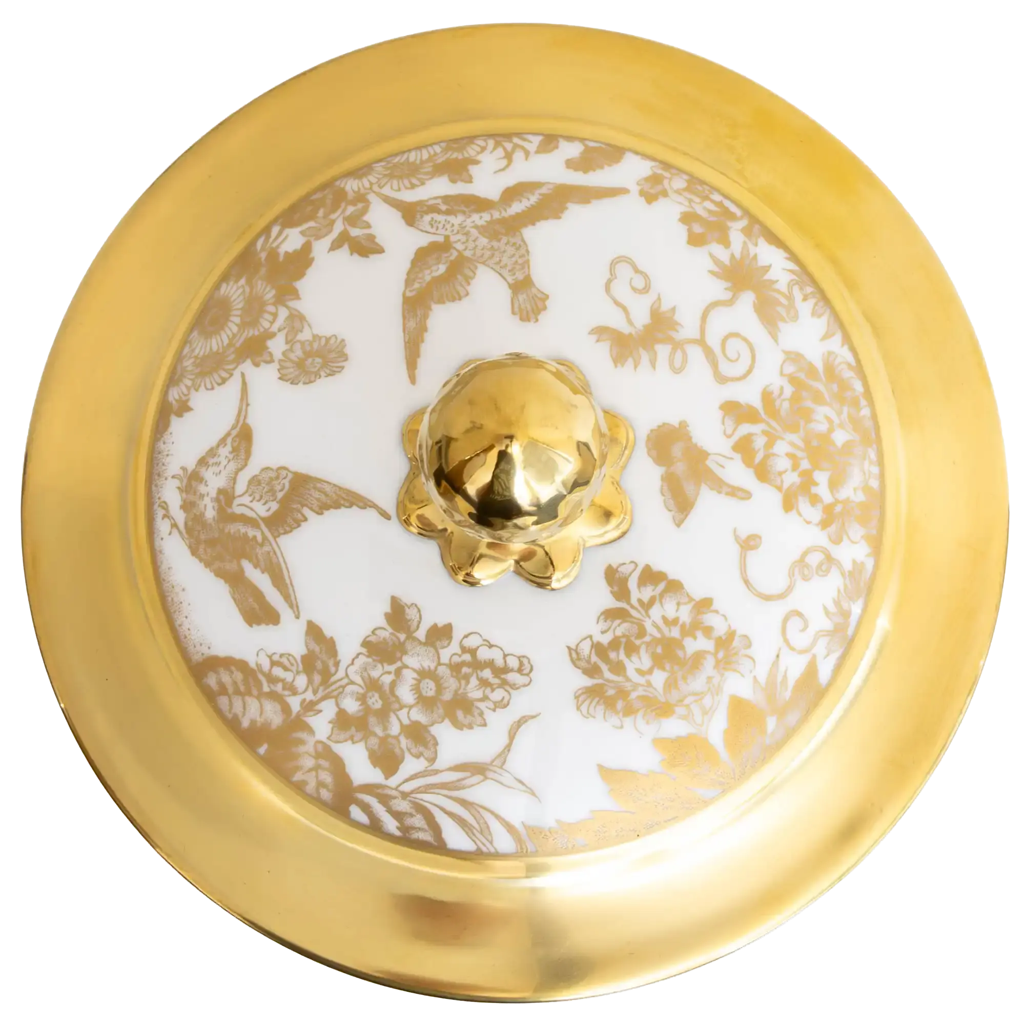 Royal Crown Derby Gold Aves Storage Jar
