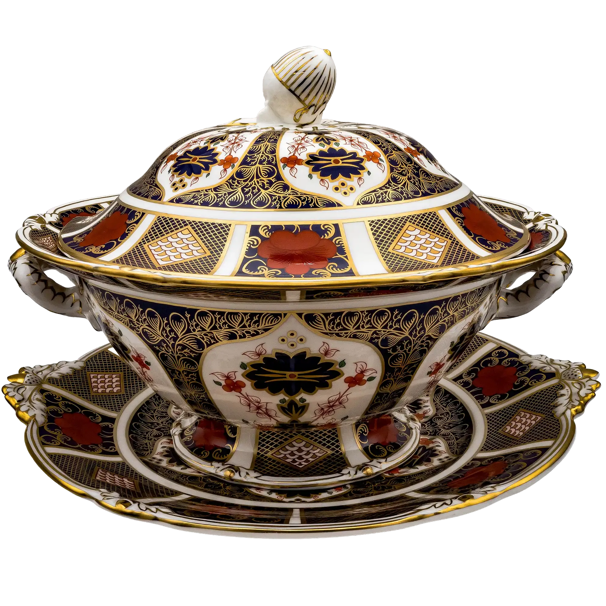 Royal Crown Derby Imari 1128 Soup Tureen & Stand