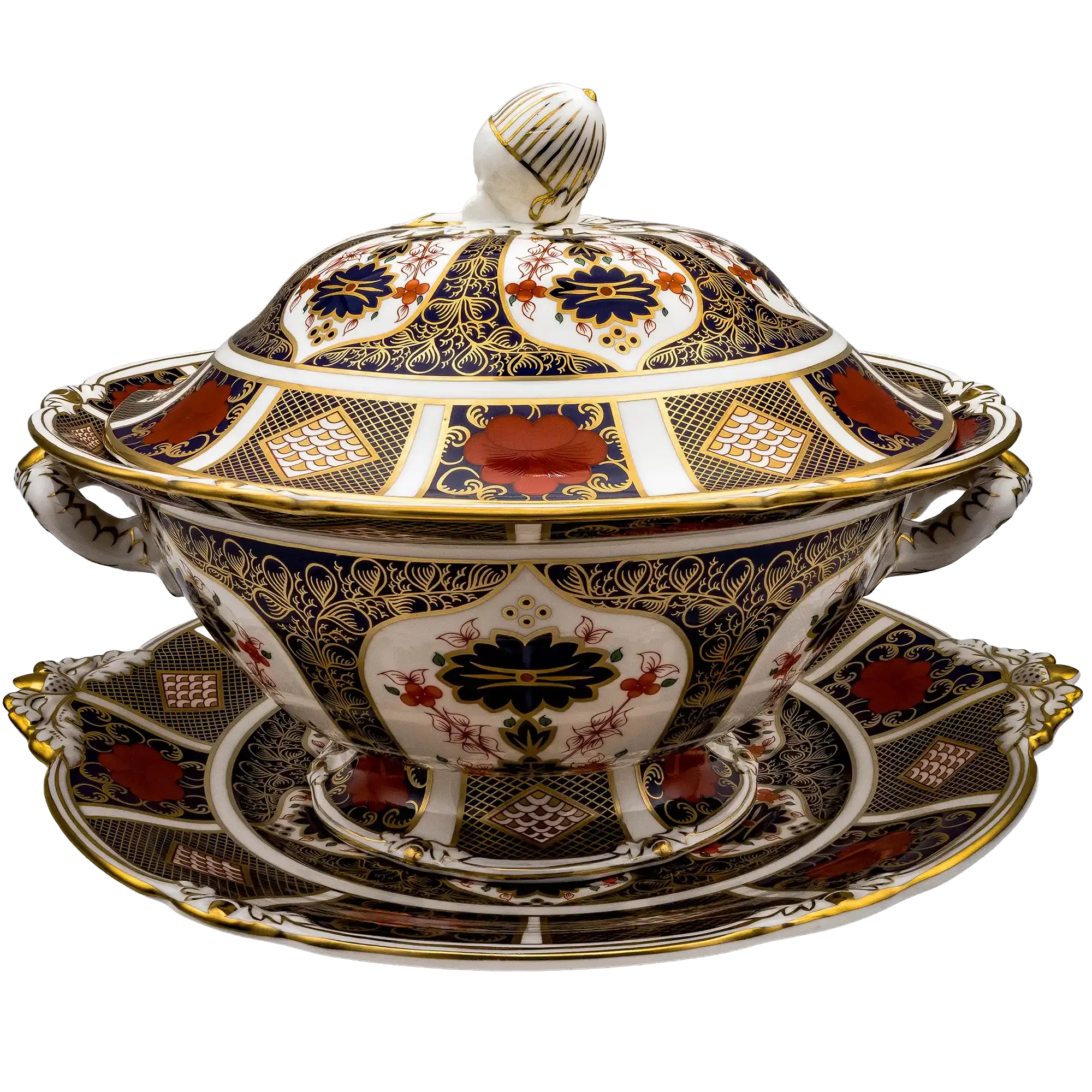 Royal Crown Derby Imari 1128 Soup Tureen & Stand