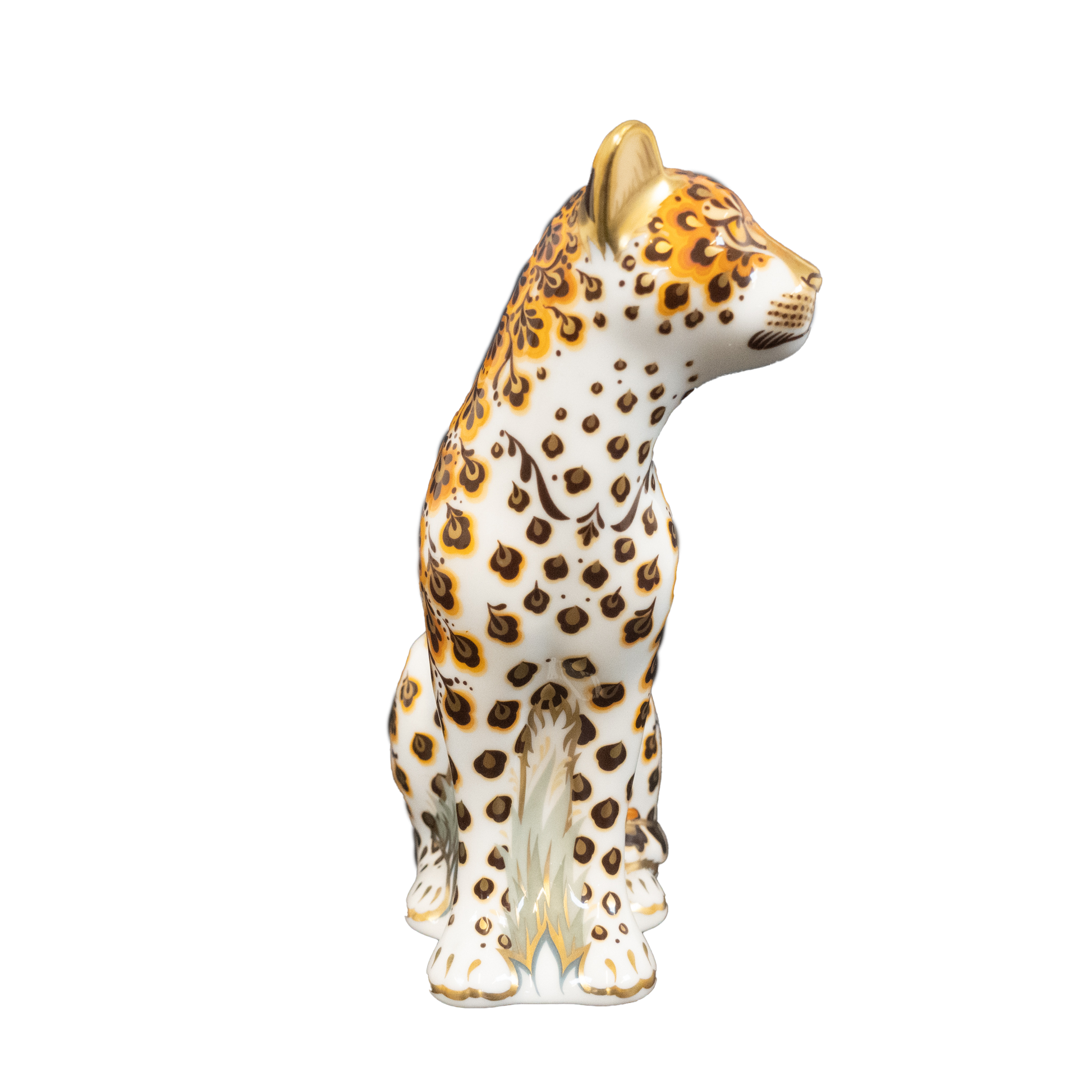 Royal Crown Derby Leopardess and Cub Family Paperweights Charterwells-Ex-Display