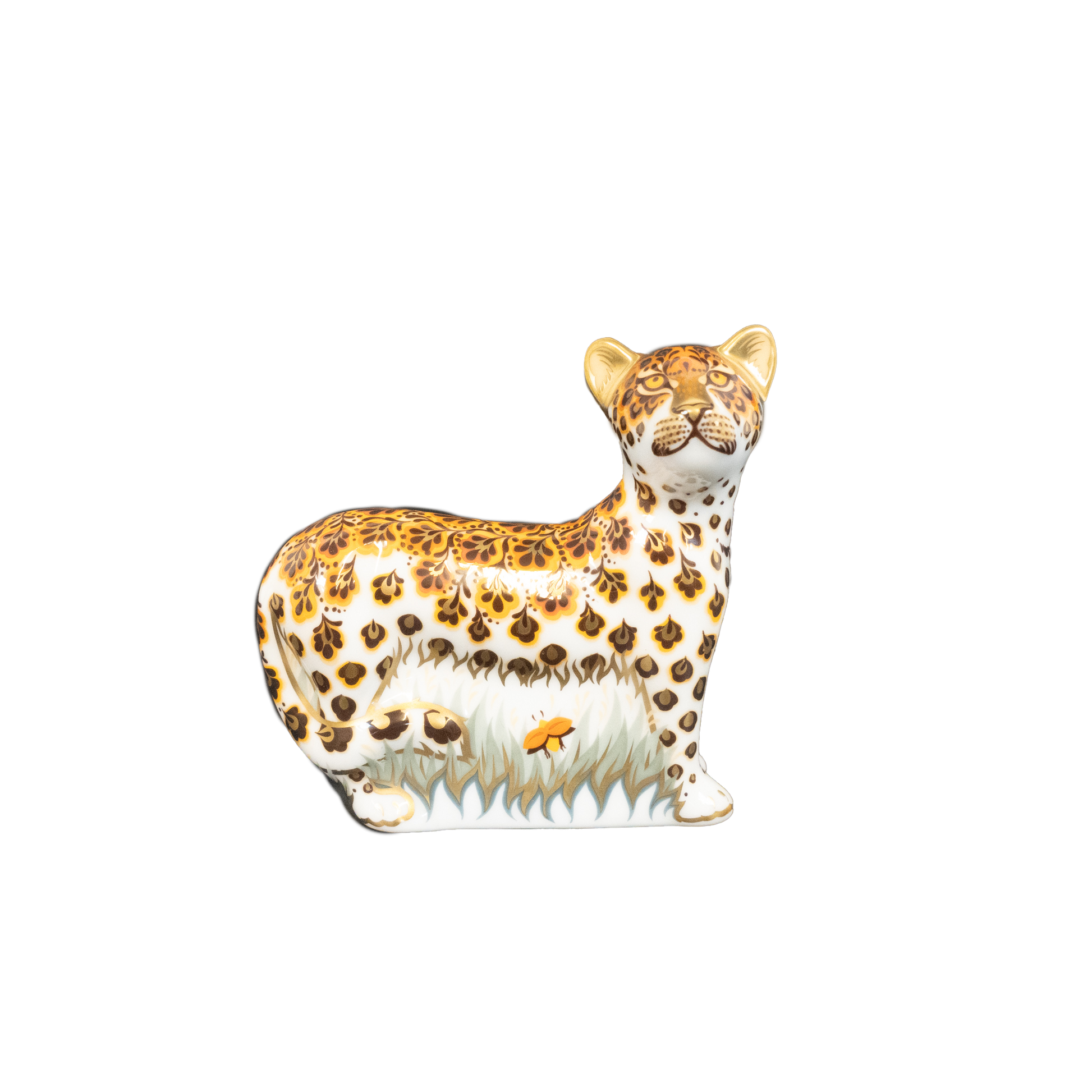 Royal Crown Derby Leopardess and Cub Family Paperweights Charterwells-Ex-Display