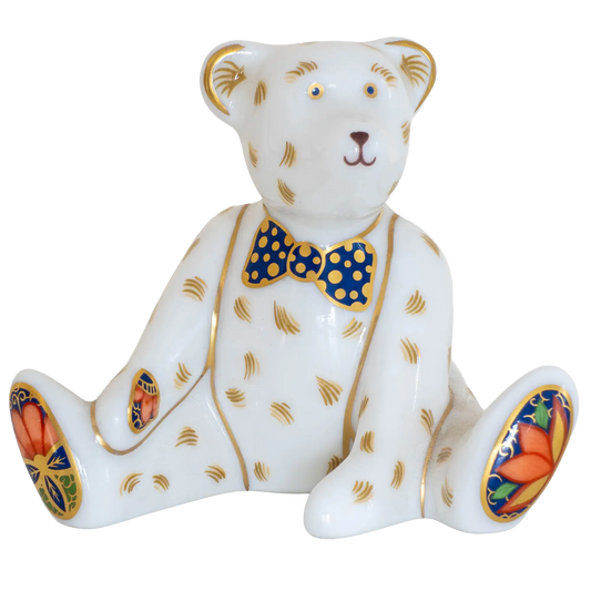 Royal Crown Derby Miniature Bear Paperweight Bone China