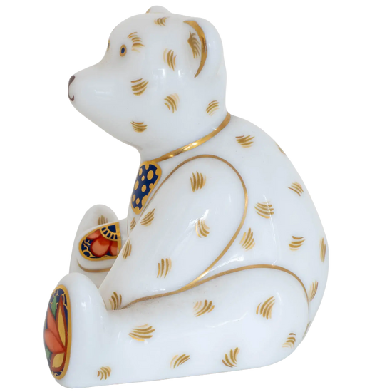 Royal Crown Derby Miniature Bear Paperweight Bone China