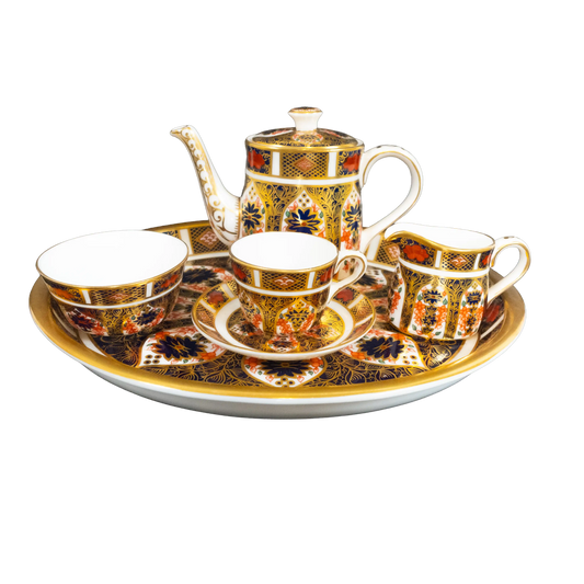 Royal Crown Derby Imari 1128 Miniature Tea Set Charterwells