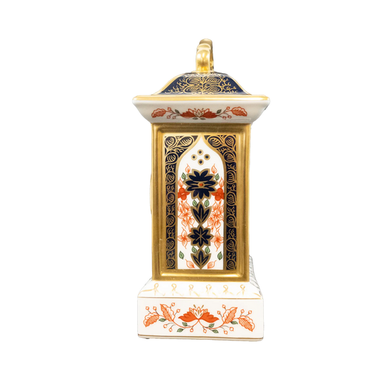 Royal Crown Derby Imari Solid Gold Band SGB Mantle Clock Charterwells-Ex-Display