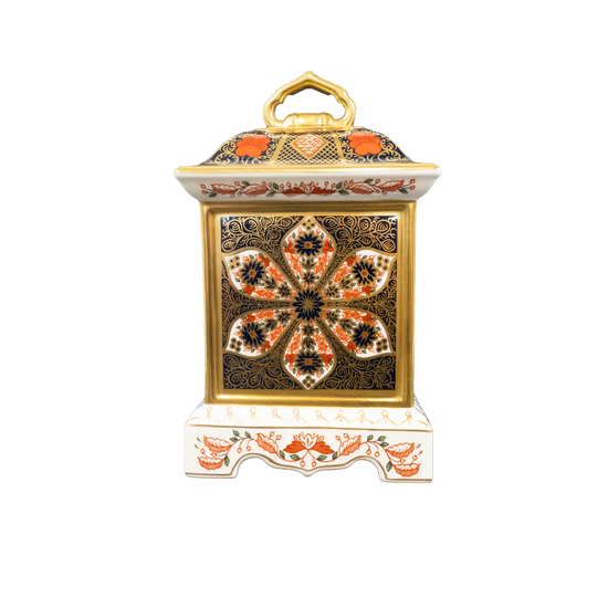Royal Crown Derby Imari Solid Gold Band SGB Mantle Clock Charterwells-Ex-Display