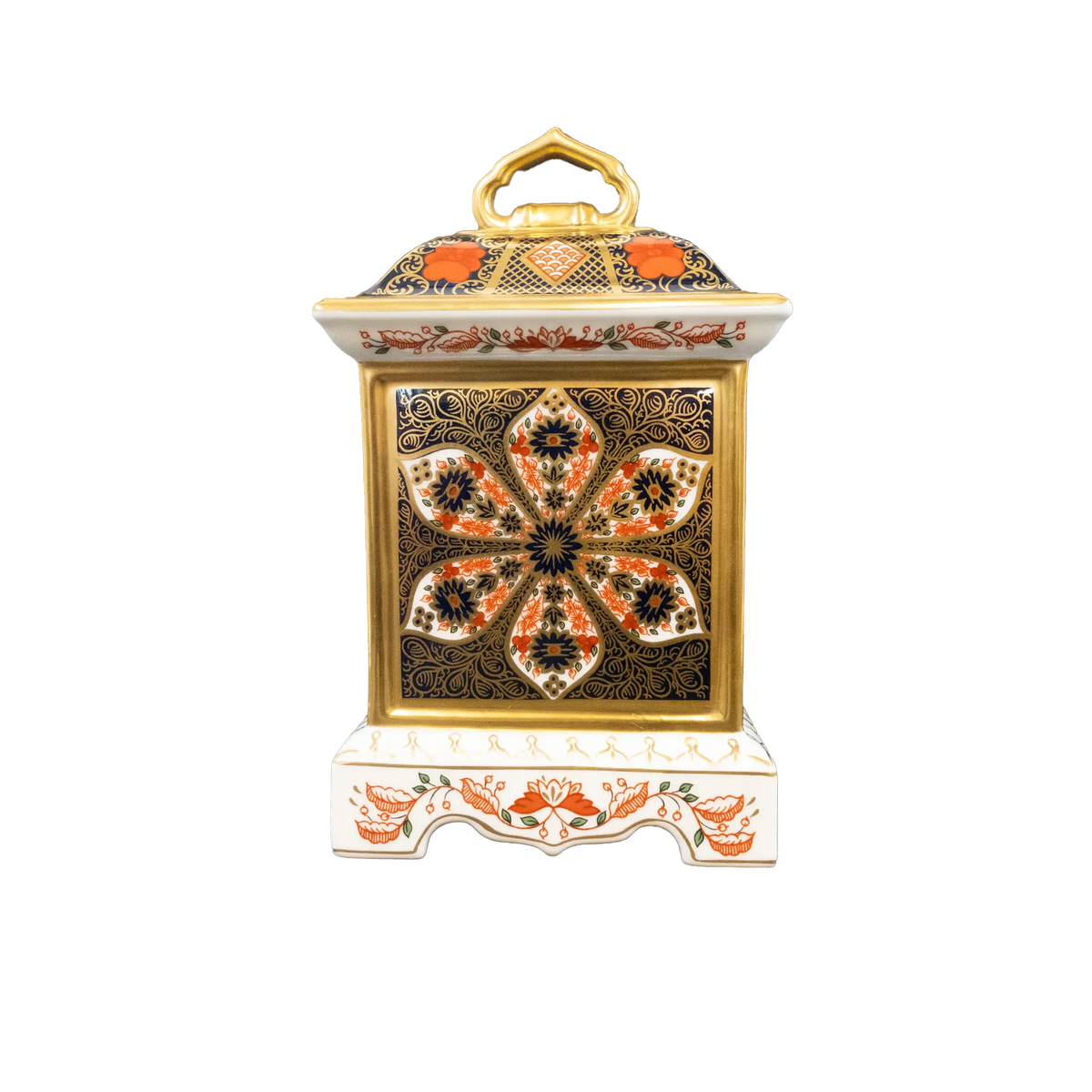 Royal Crown Derby Imari Solid Gold Band SGB Mantle Clock Charterwells-Ex-Display