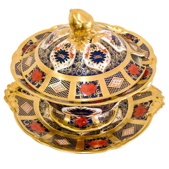 Royal Crown Derby Imari SGB Sauce Tureen & Stand Charterwells