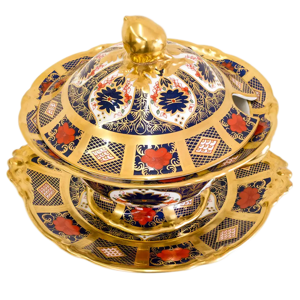 Royal Crown Derby Imari SGB Sauce Tureen & Stand Charterwells
