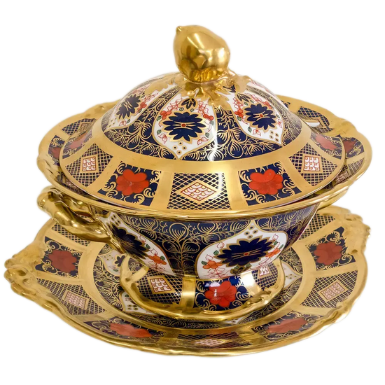 Royal Crown Derby Imari SGB Sauce Tureen & Stand Charterwells