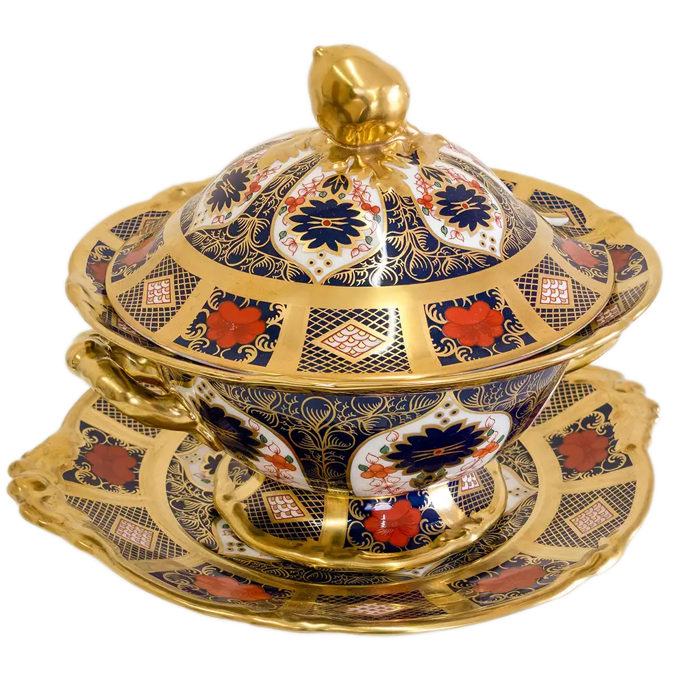 Royal Crown Derby Imari SGB Sauce Tureen & Stand Charterwells