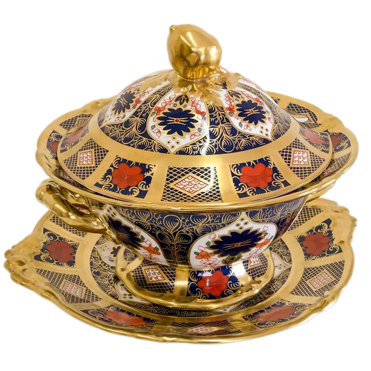 Royal Crown Derby Imari SGB Sauce Tureen & Stand Charterwells
