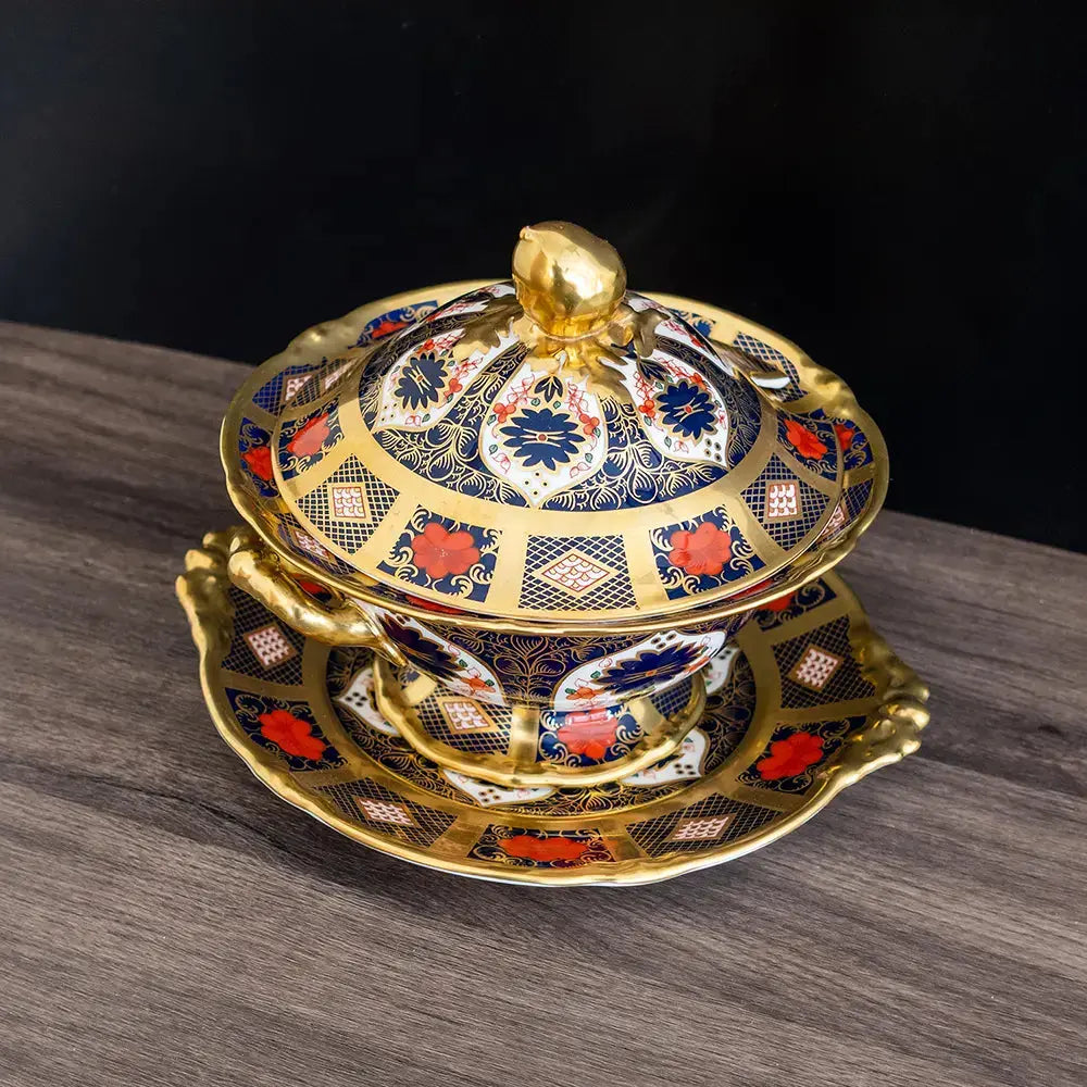 Royal Crown Derby Imari SGB Sauce Tureen & Stand Charterwells
