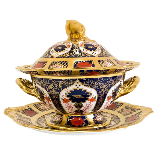 Royal Crown Derby Imari SGB Sauce Tureen & Stand Charterwells