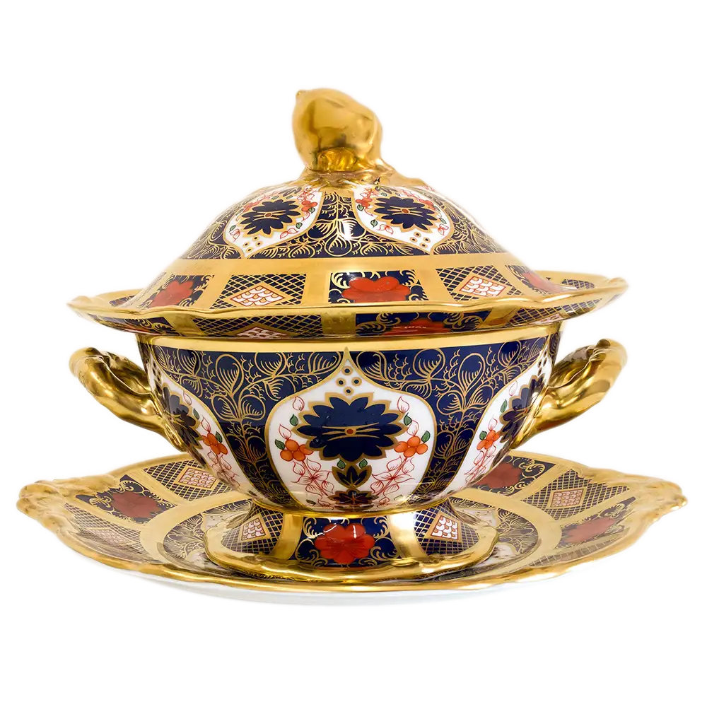 Royal Crown Derby Imari SGB Sauce Tureen & Stand Charterwells