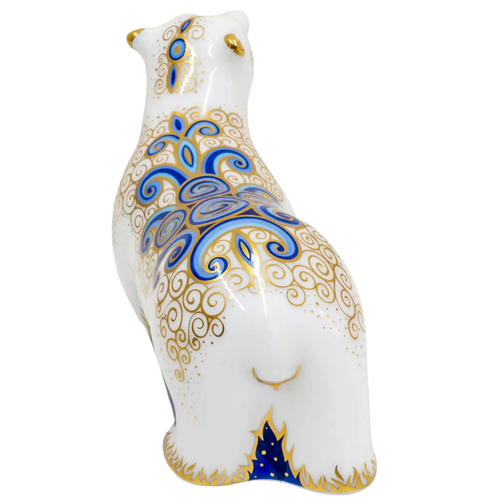 Royal Crown Derby Polar Bear Aurora & Polar Bear Cub Standing
