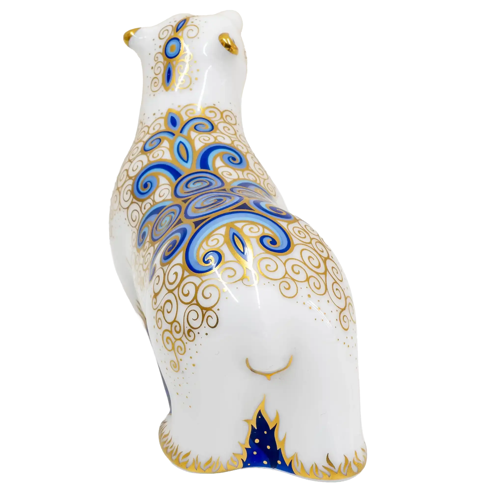 Royal Crown Derby Polar Bear Aurora & Polar Bear Cub Standing