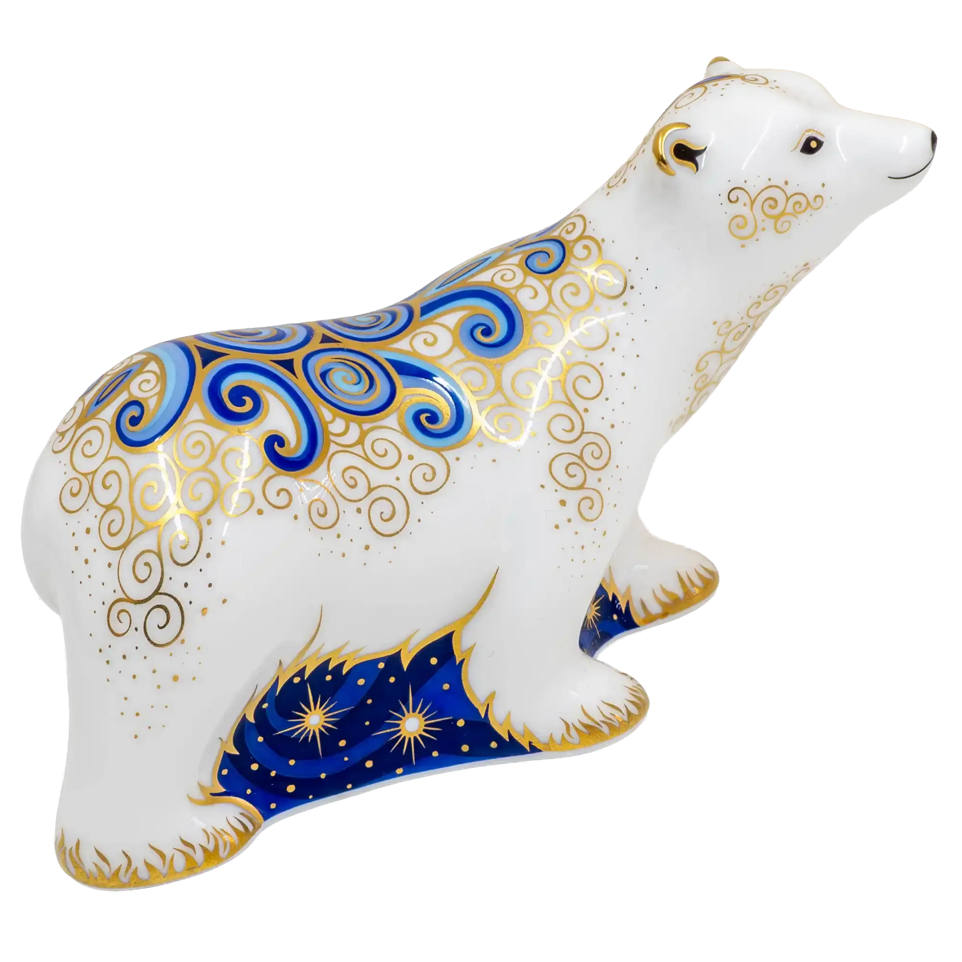 Royal Crown Derby Polar Bear Aurora & Polar Bear Cub Standing