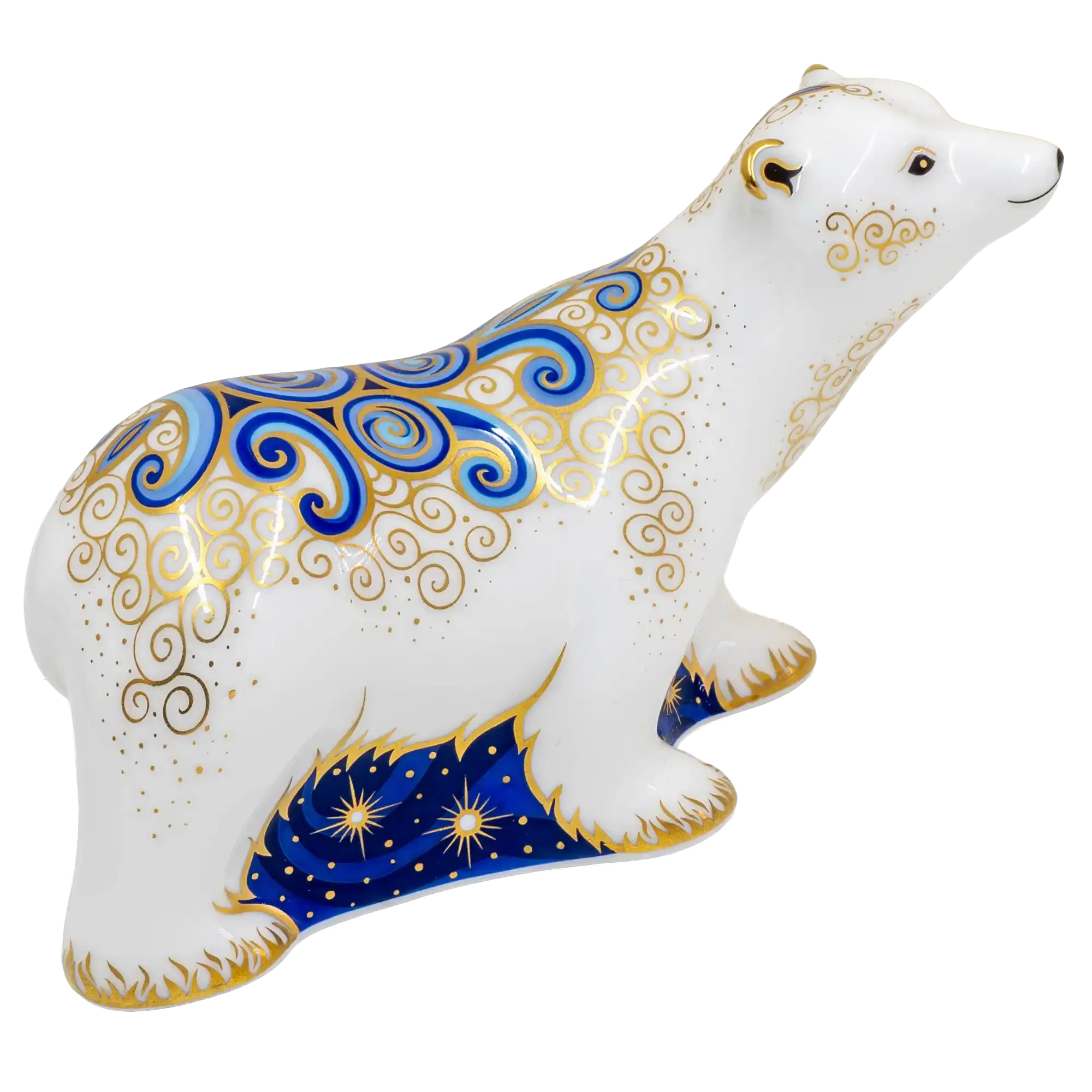 Royal Crown Derby Polar Bear Aurora & Polar Bear Cub Standing