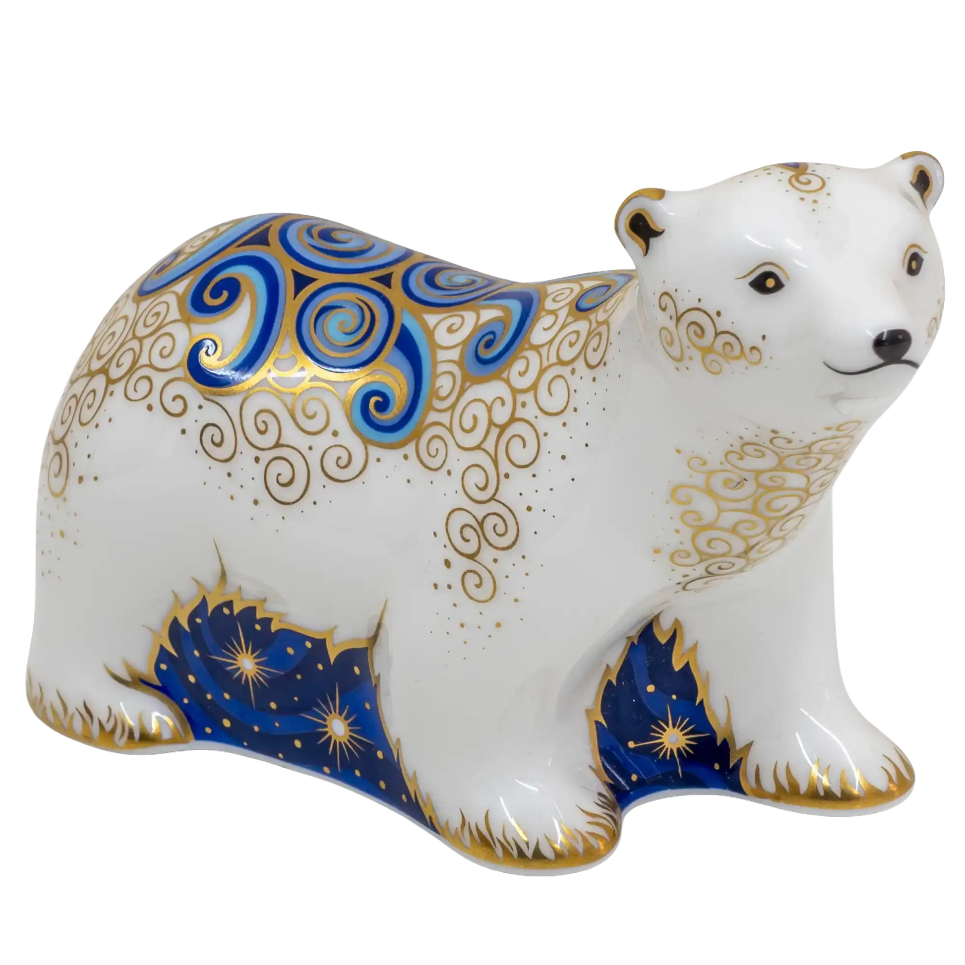Royal Crown Derby Polar Bear Aurora & Polar Bear Cub Standing