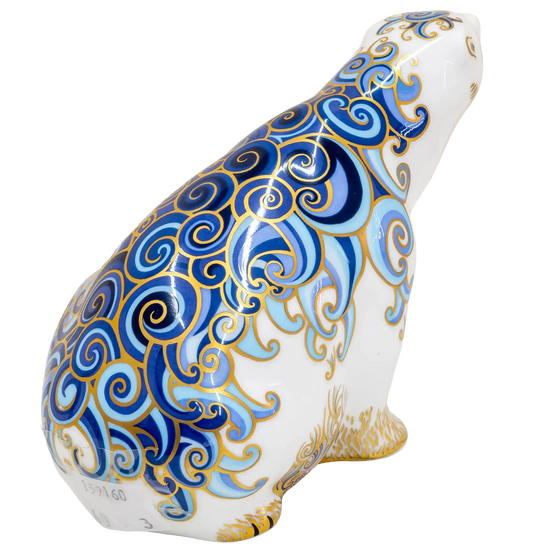 Royal Crown Derby Polar Bear Aurora & Polar Bear Cub Standing