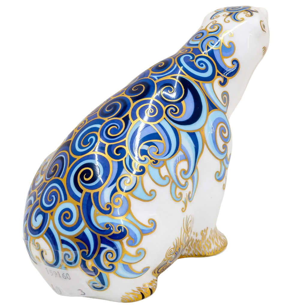 Royal Crown Derby Polar Bear Aurora & Polar Bear Cub Standing