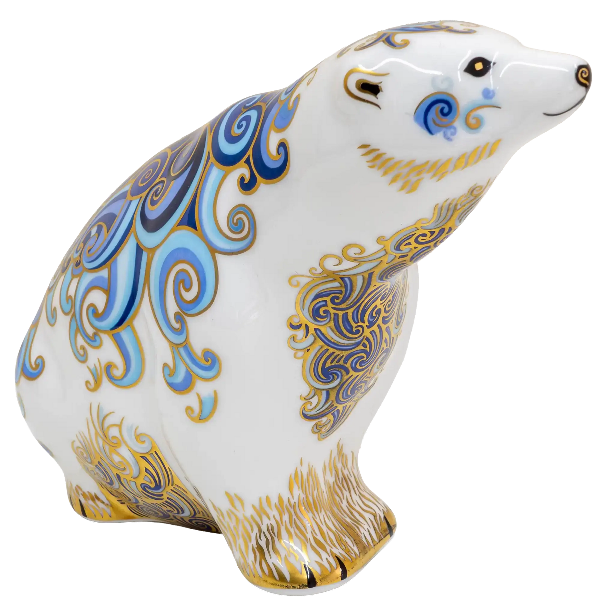 Royal Crown Derby Polar Bear Aurora & Polar Bear Cub Standing