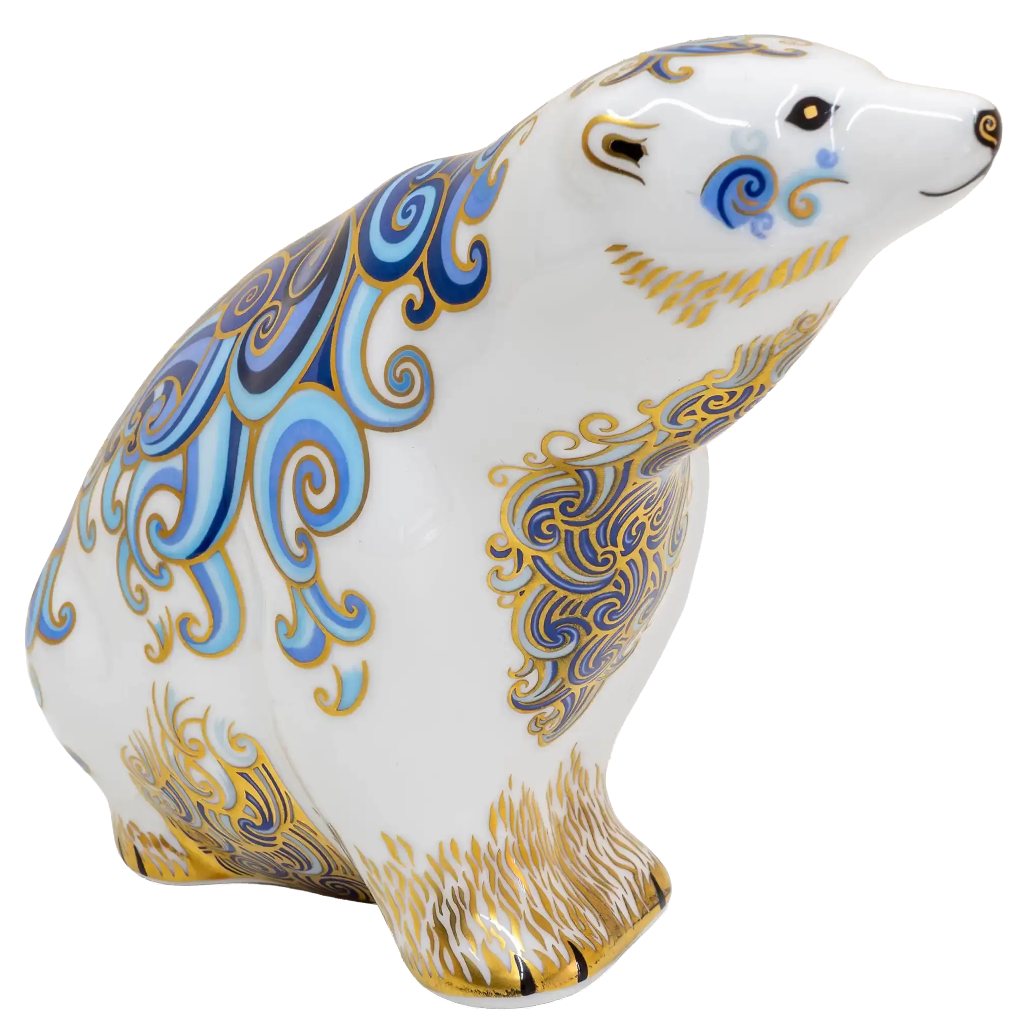 Royal Crown Derby Polar Bear Aurora & Polar Bear Cub Standing