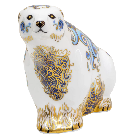 Royal Crown Derby Polar Bear Aurora & Polar Bear Cub Standing