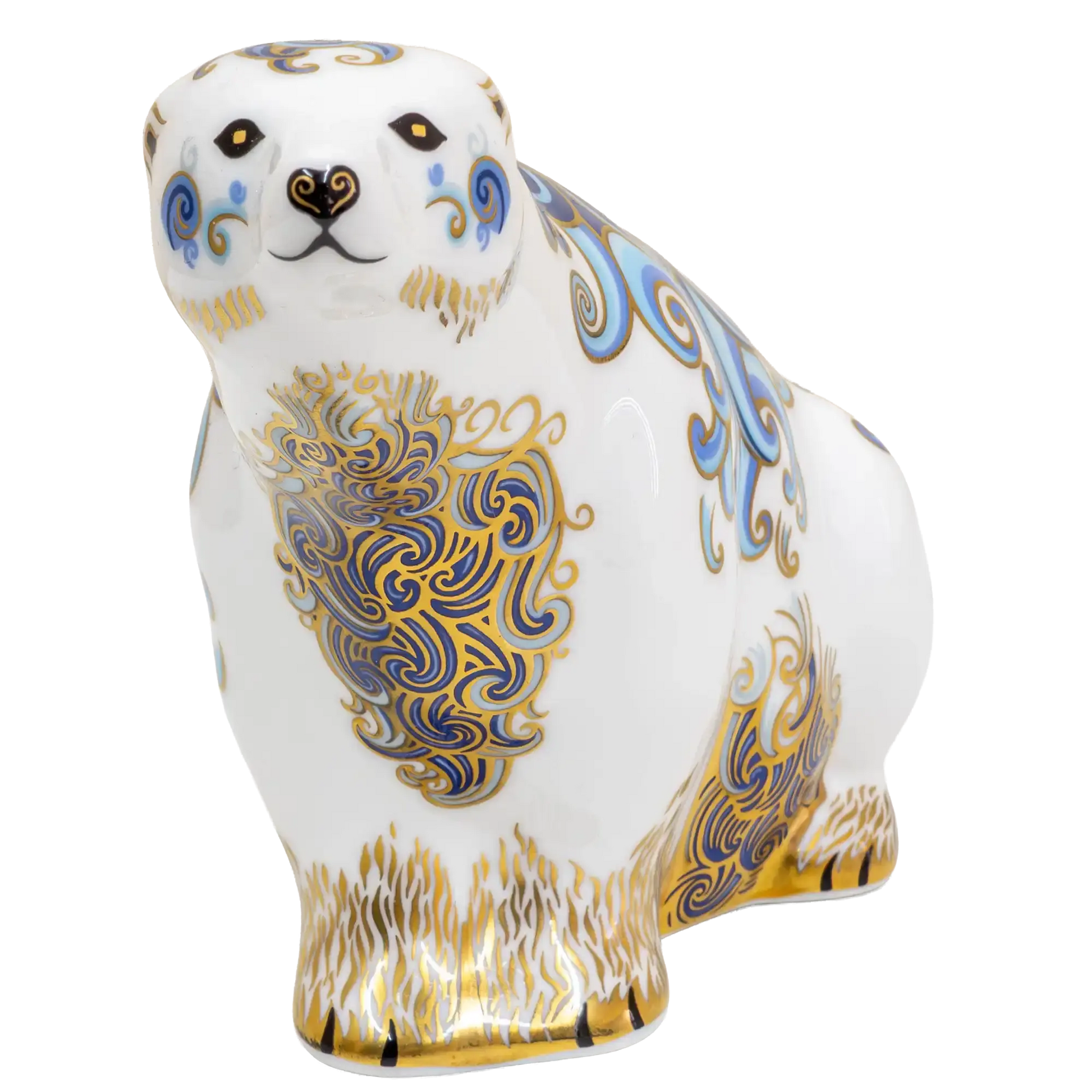 Royal Crown Derby Polar Bear Aurora & Polar Bear Cub Standing