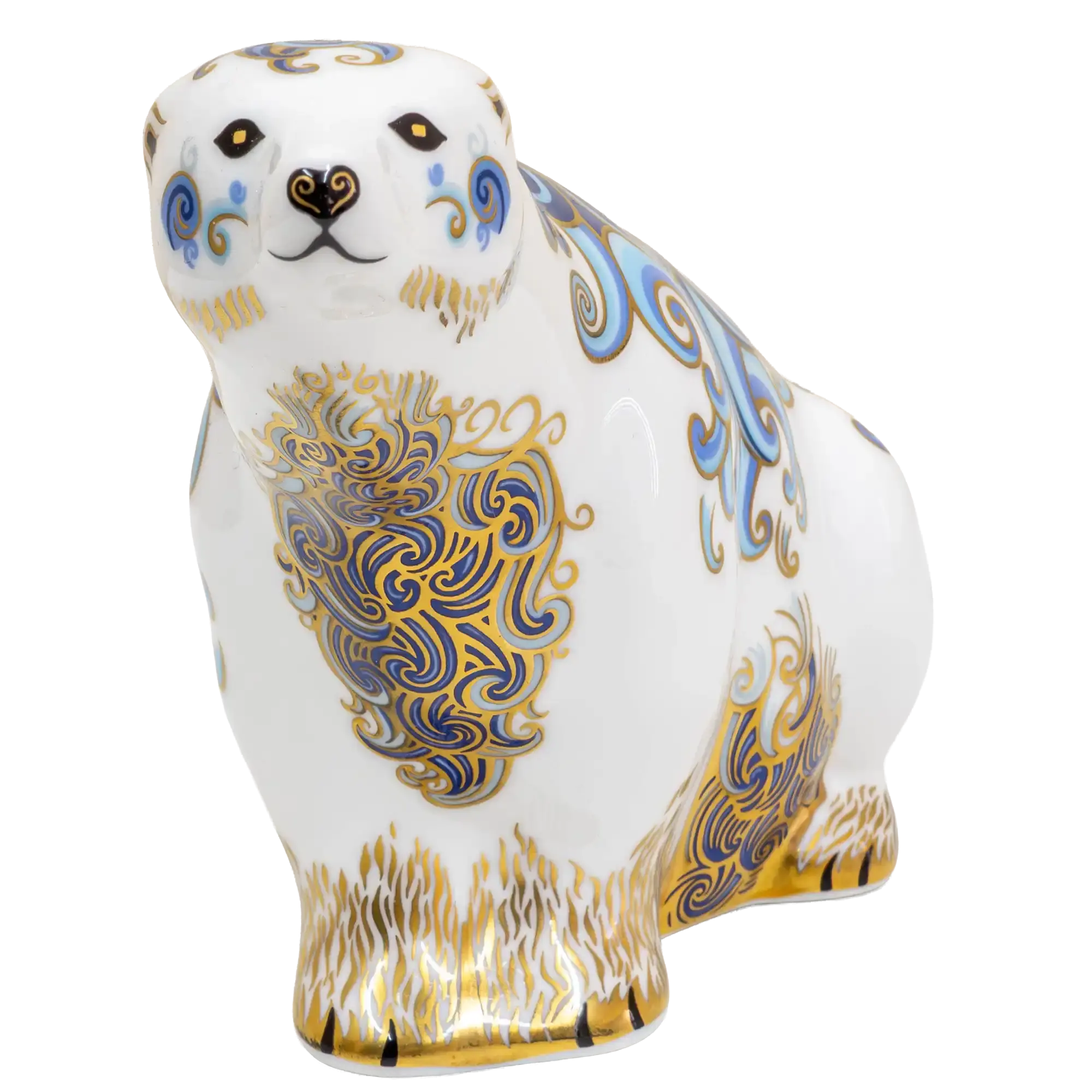 Royal Crown Derby Polar Bear Aurora & Polar Bear Cub Standing