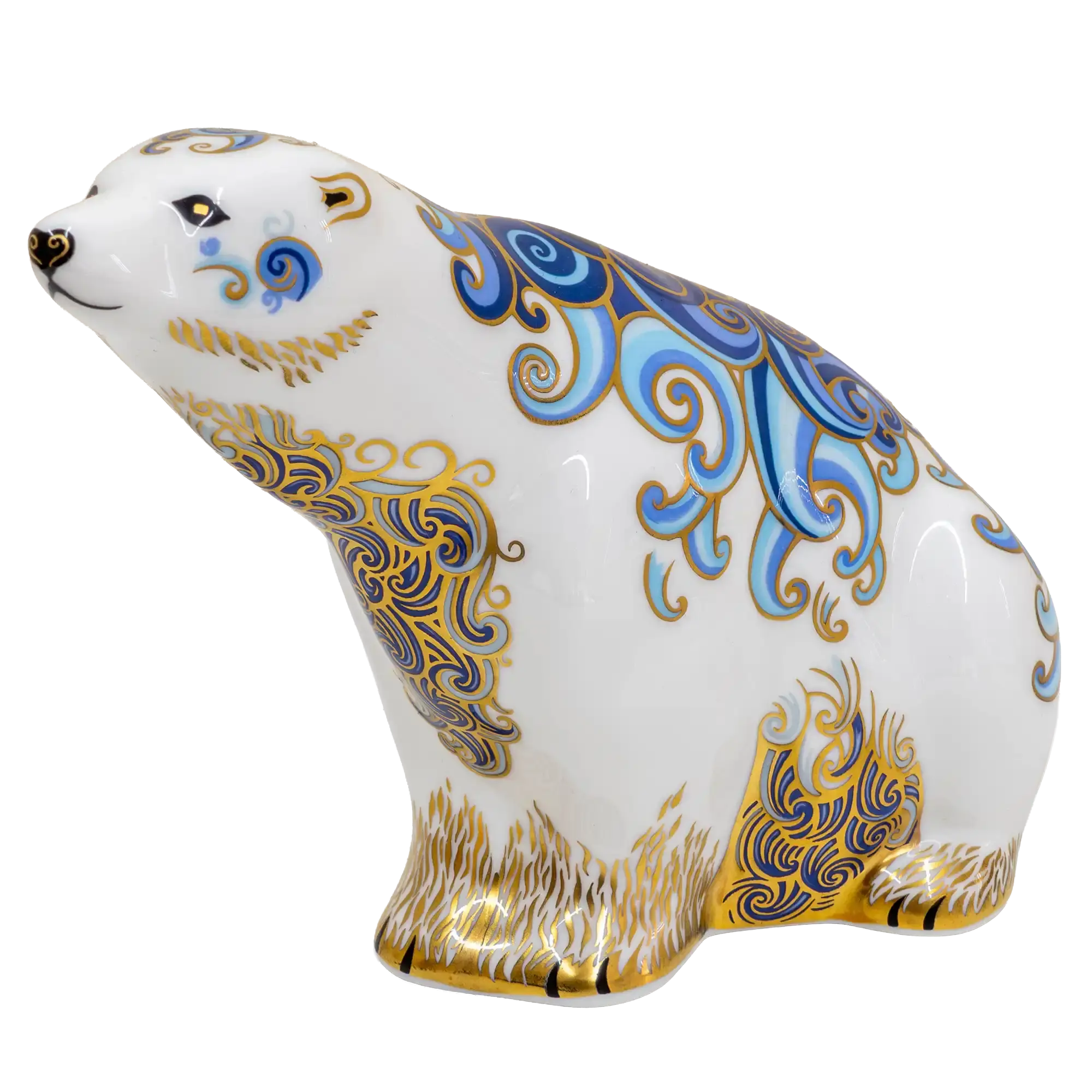 Royal Crown Derby Polar Bear Aurora & Polar Bear Cub Standing