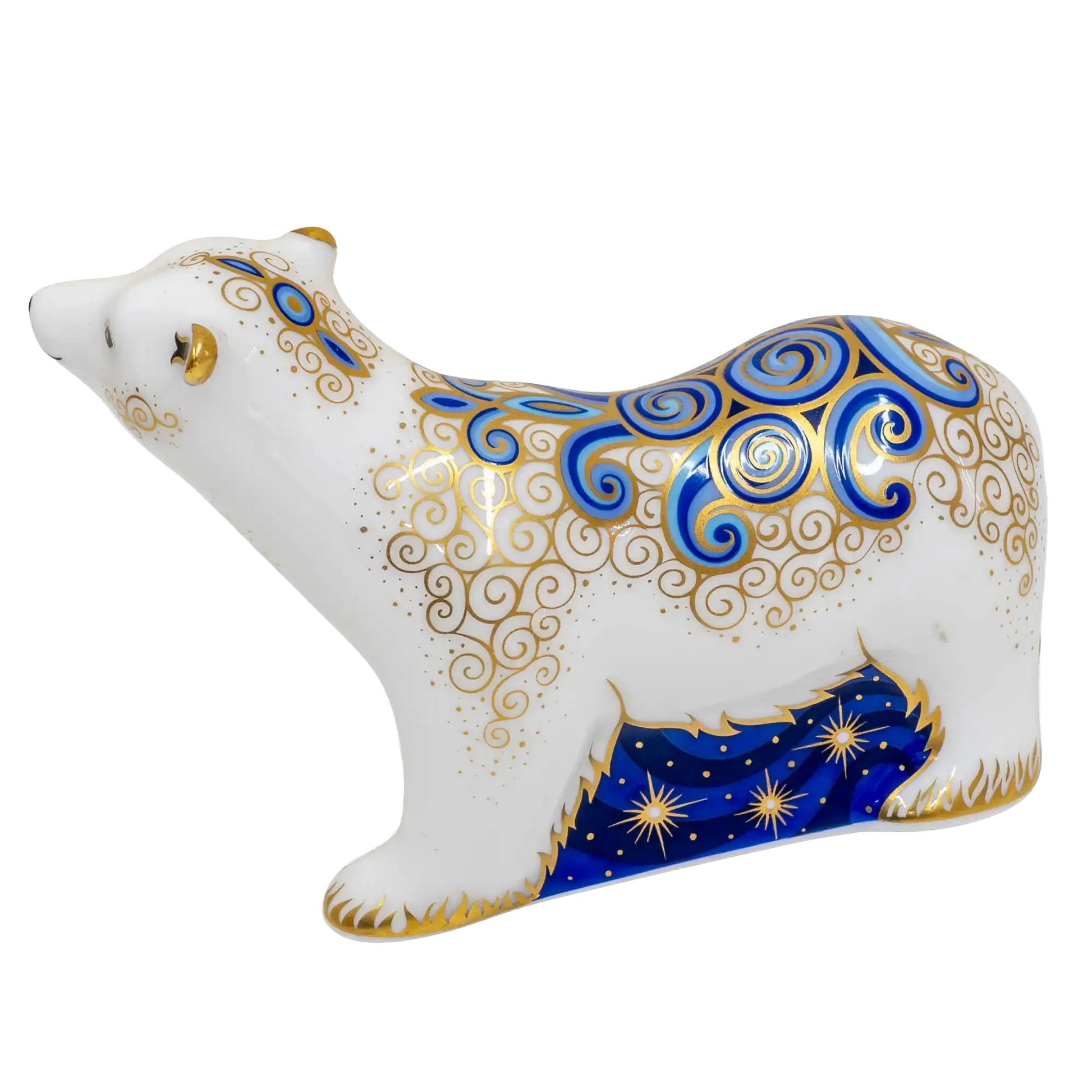 Royal Crown Derby Polar Bear Aurora & Polar Bear Cub Standing