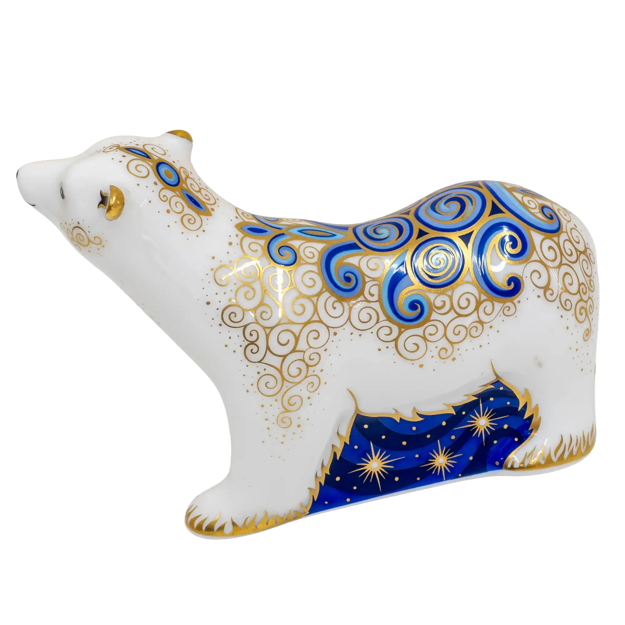 Royal Crown Derby Polar Bear Aurora & Polar Bear Cub Standing