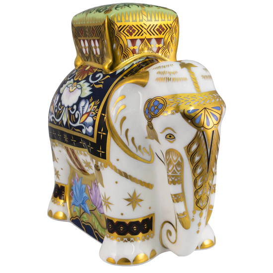 Royal Crown Derby "Raj" Indian Elephant Father Paperweight Charterwells