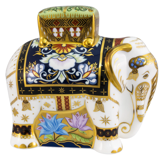 Royal Crown Derby "Raj" Indian Elephant Father Paperweight Charterwells