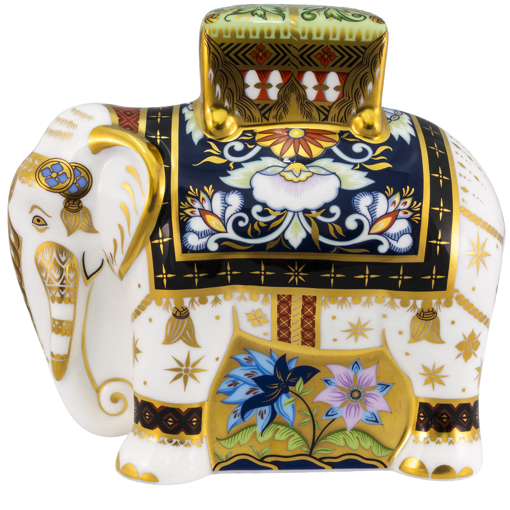 Royal Crown Derby "Raj" Indian Elephant Father Paperweight Charterwells