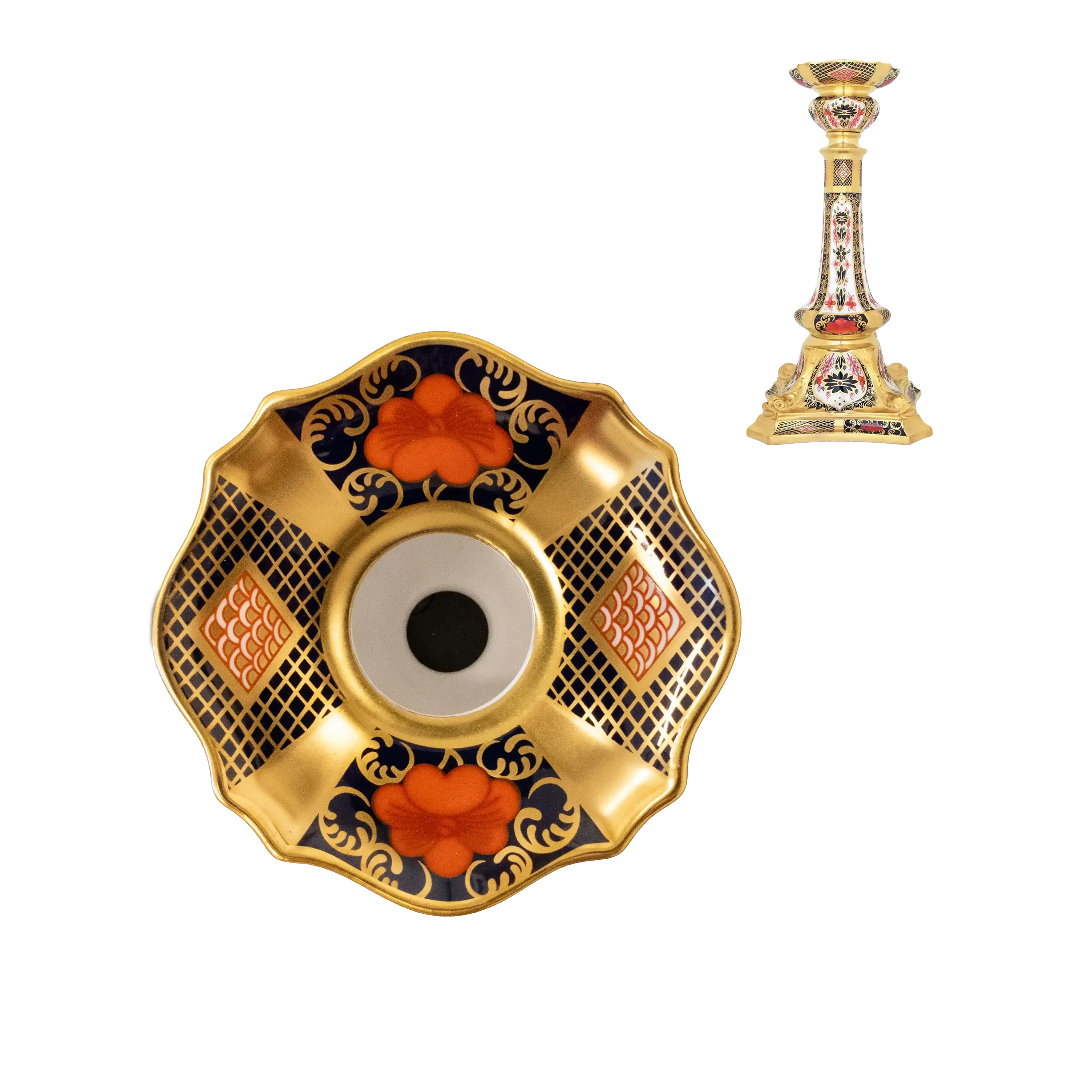 Royal Crown Derby Old Imari SGB L/S Candlestick Top Section Charterwells