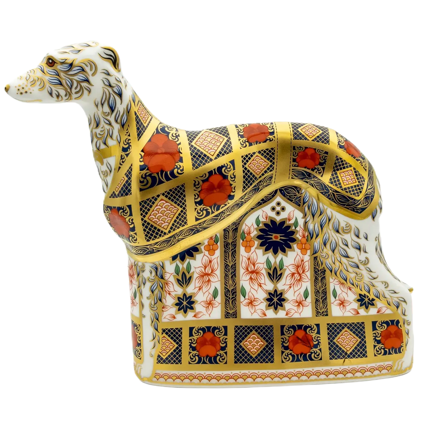 Royal Crown Derby Imari SGB Lurcher Paperweight Charterwells
