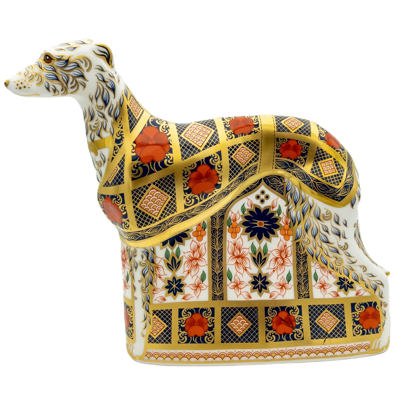 Royal Crown Derby Imari SGB Lurcher Paperweight Charterwells
