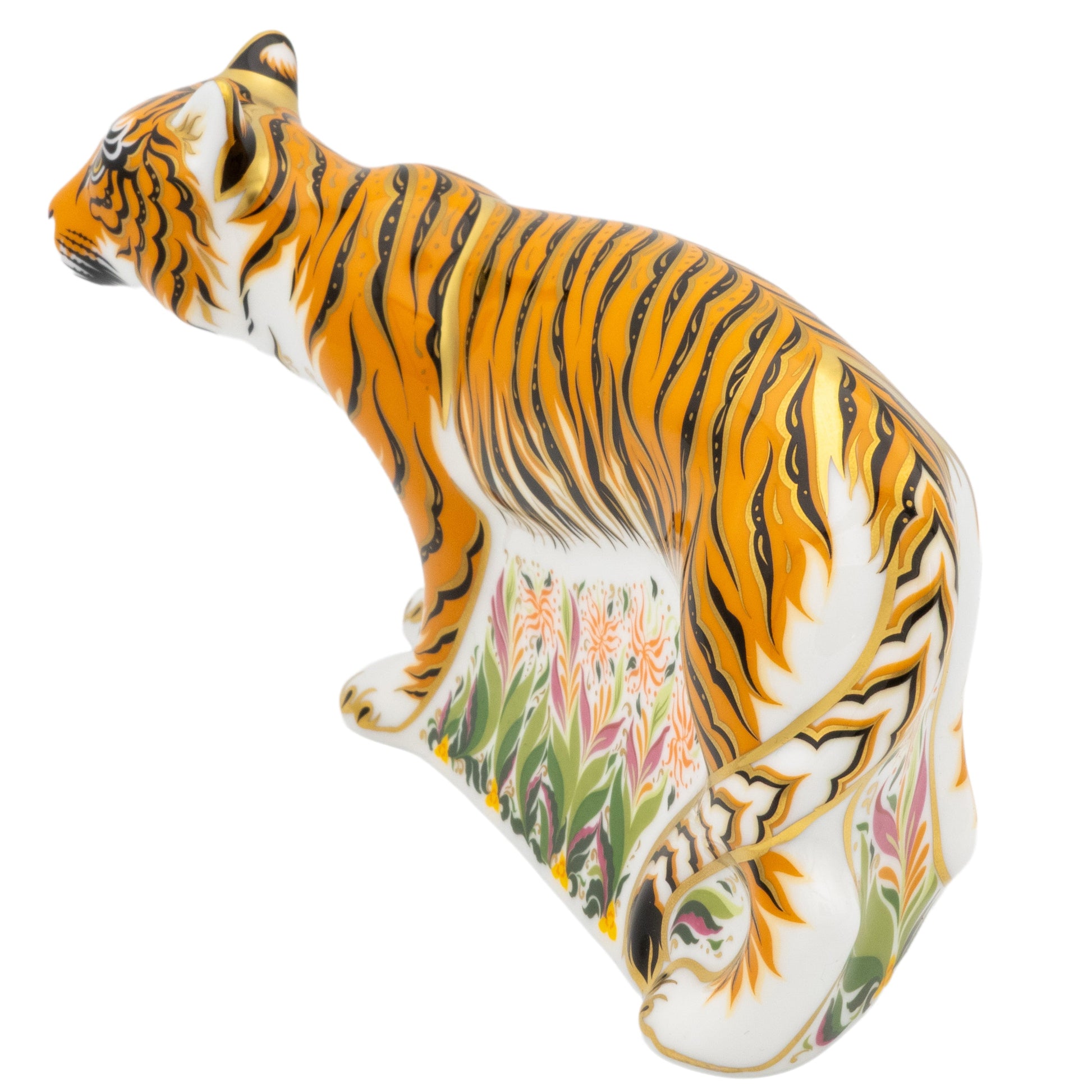 Royal Crown Derby Sumatran Tiger Bone China Paperweight Collectible Charterwells