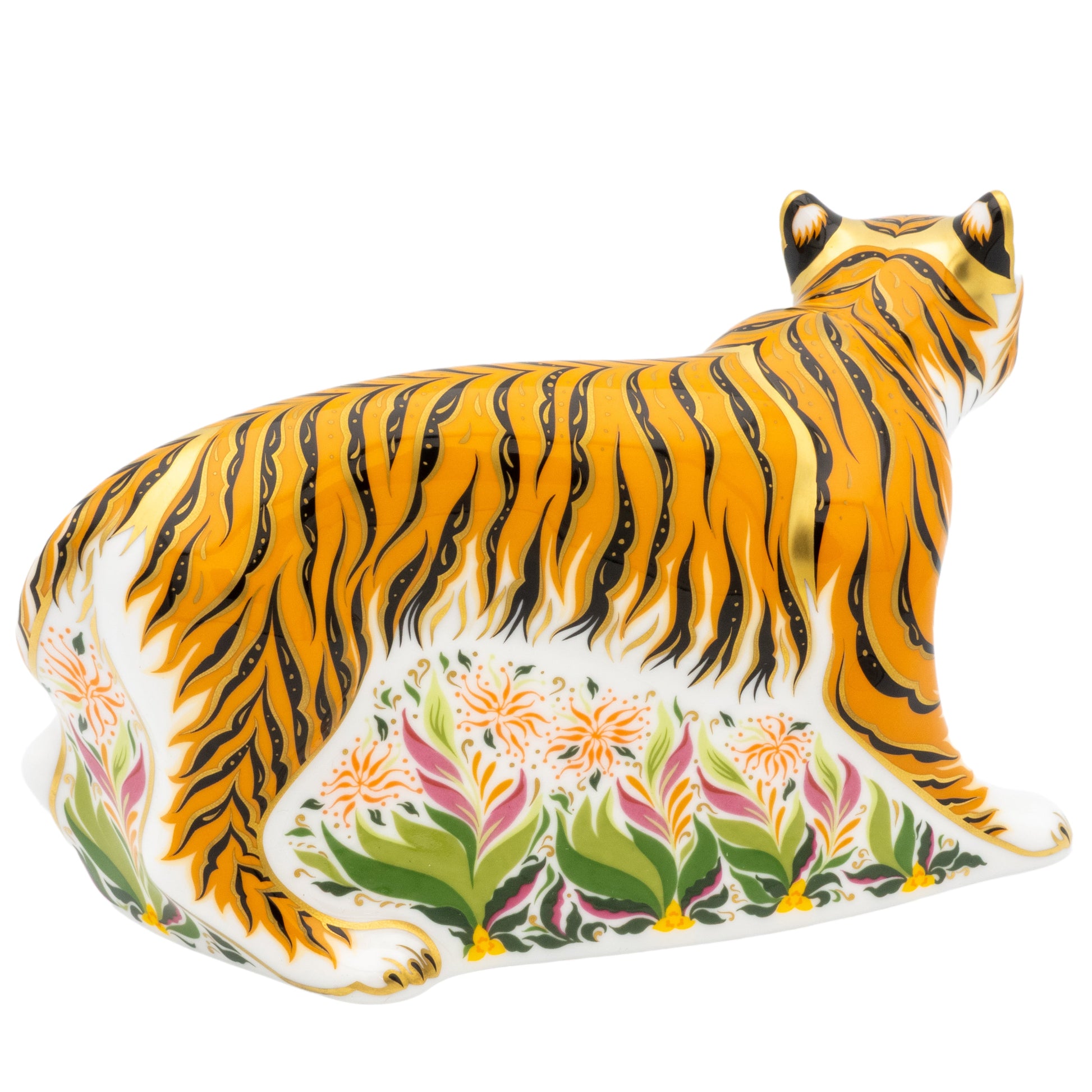 Royal Crown Derby Sumatran Tiger Bone China Paperweight Collectible Charterwells