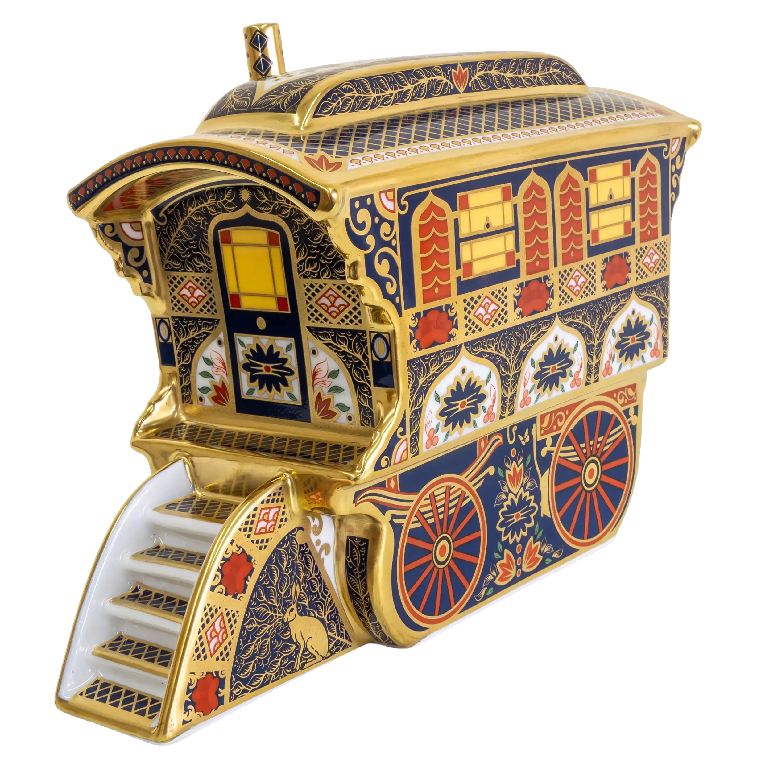 Royal Crown Derby Imari SGB Vardo Wagon Paperweight