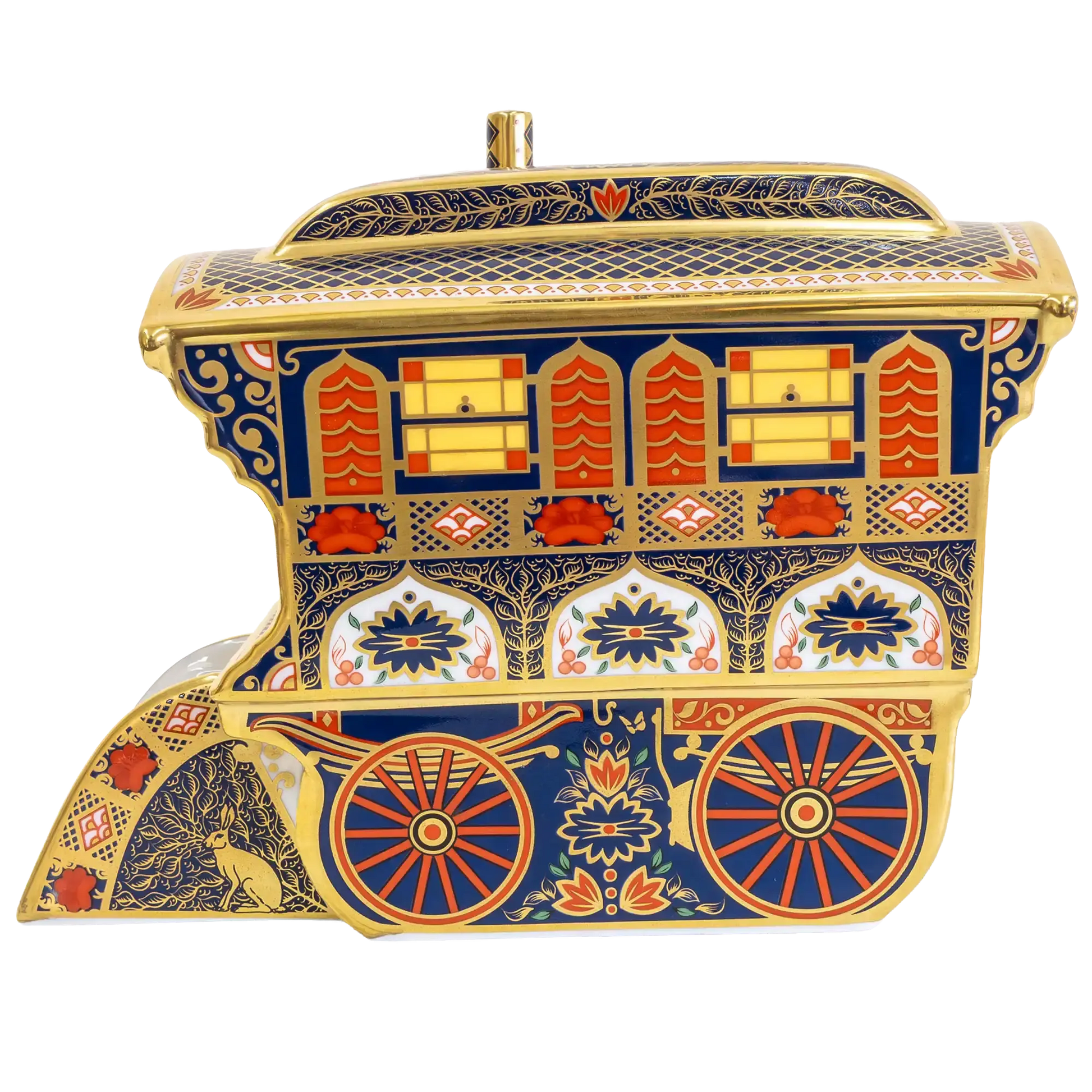 Royal Crown Derby Imari SGB Vardo Wagon Paperweight