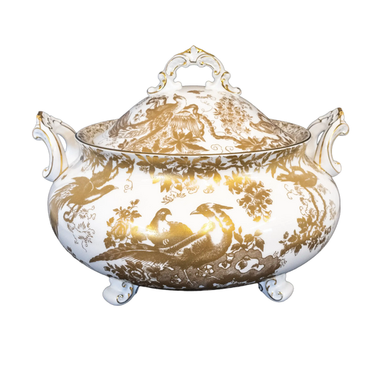 Royal Crown Derby Gold Aves Soup Tureen - Charterwells