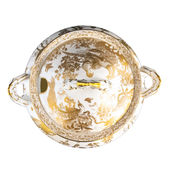 Royal Crown Derby Gold Aves Soup Tureen - Charterwells