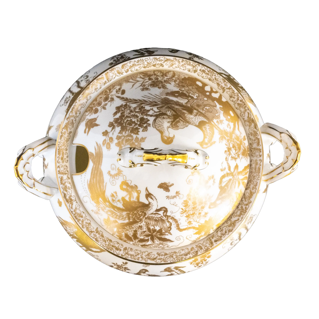 Royal Crown Derby Gold Aves Soup Tureen - Charterwells