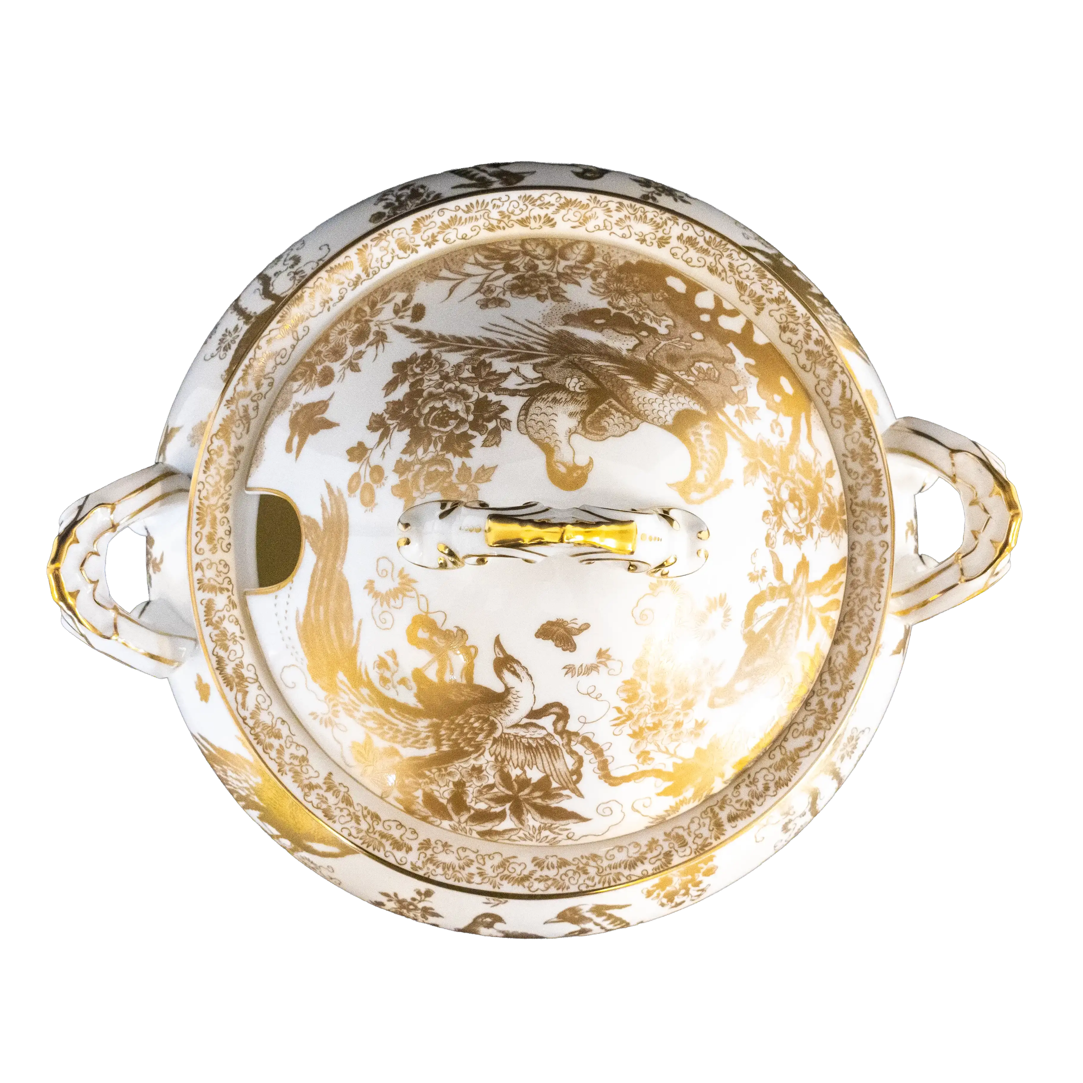 Royal Crown Derby Gold Aves Soup Tureen - Charterwells