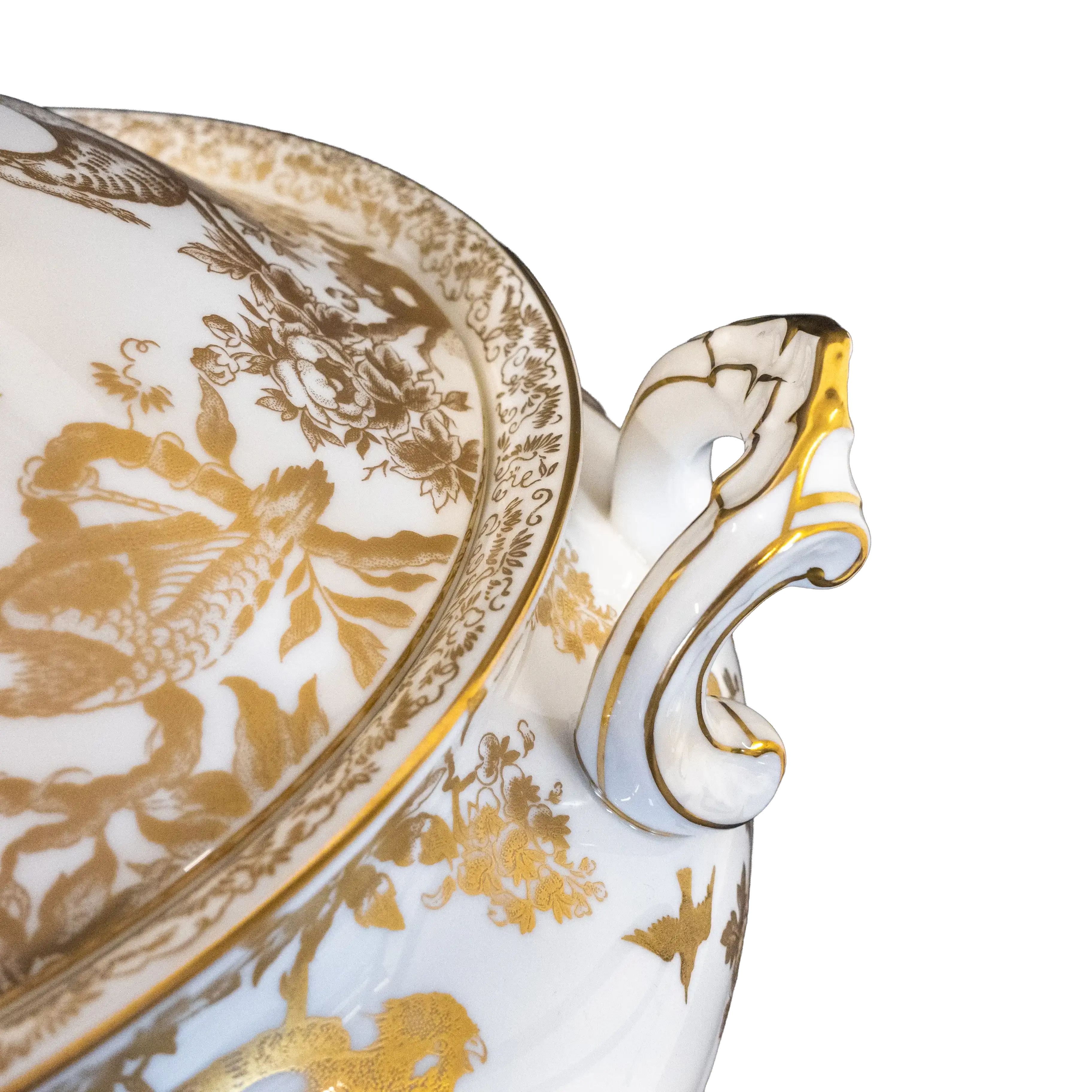 Royal Crown Derby Gold Aves Soup Tureen - Charterwells