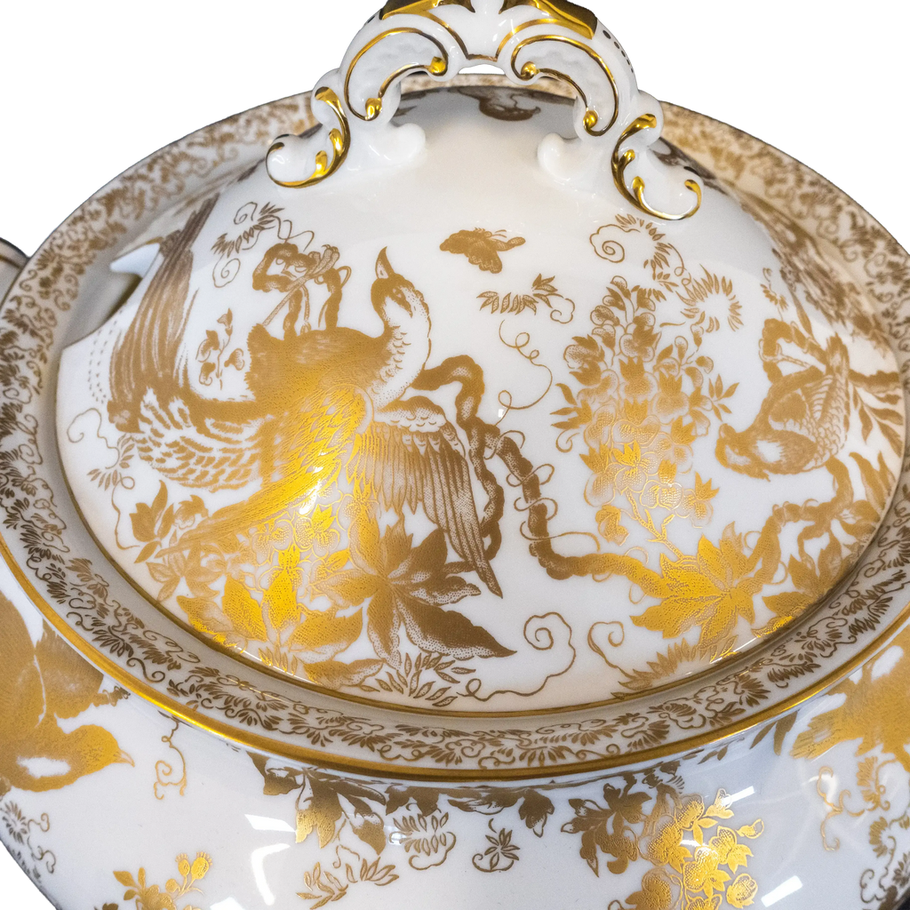 Royal Crown Derby Gold Aves Soup Tureen - Charterwells